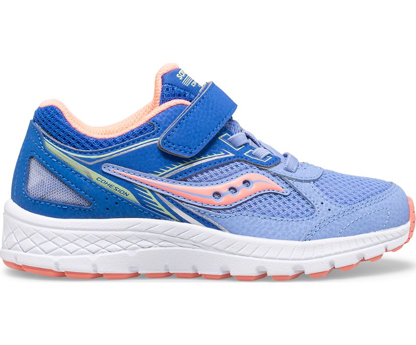 Saucony Cohesion 14 A/C Kids\' Sneakers Blue / Coral | AU 840ILHS